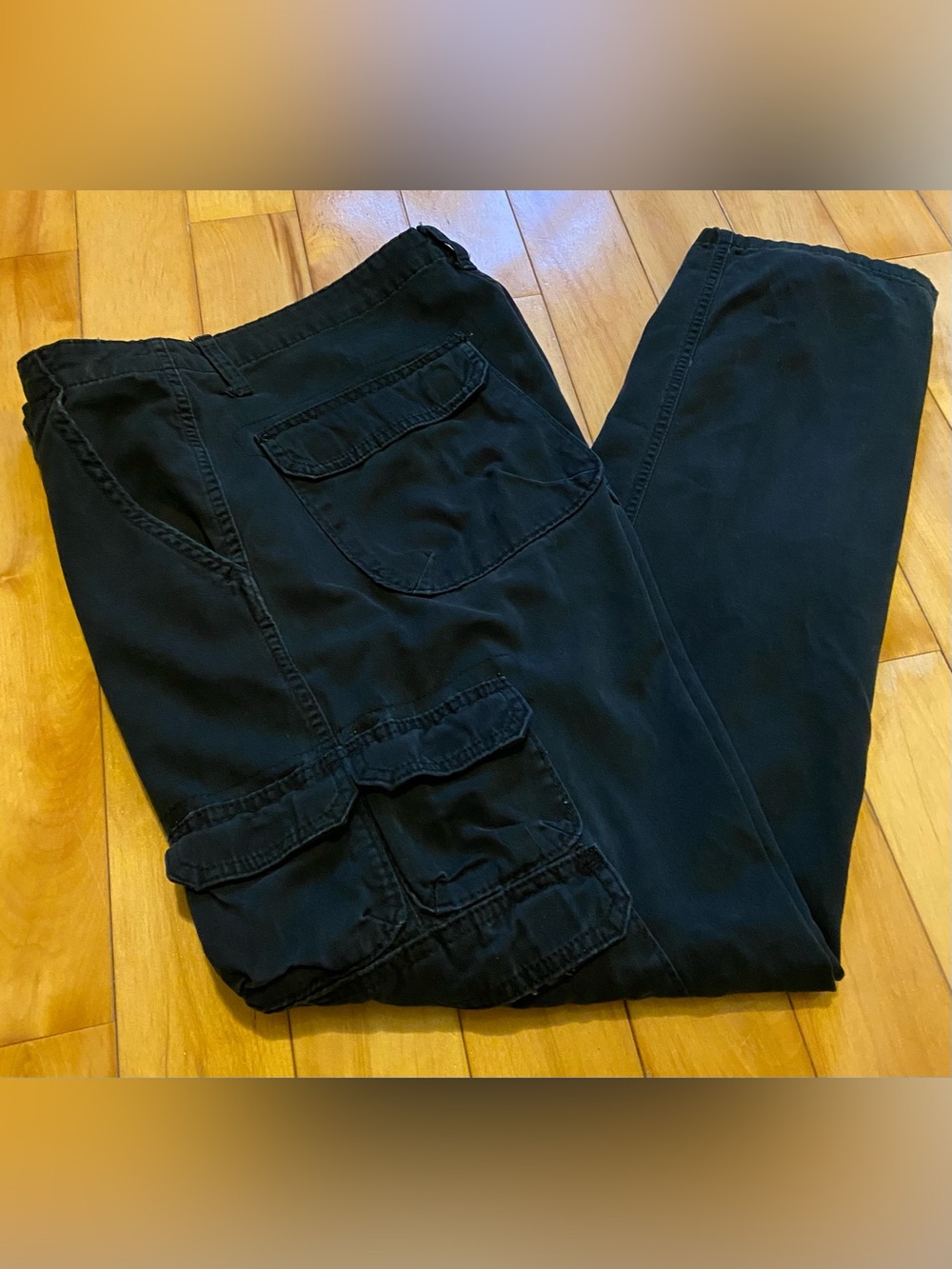 Wrangler Black Cargo Pants with Utility Pockets